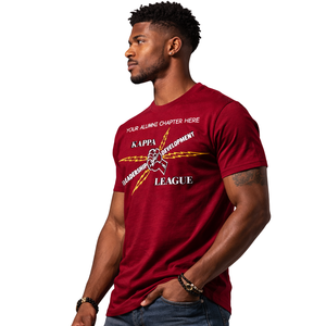 T-shirt avec logo Kappa Alpha Psi Kappa League, vêtements de fraternité grecque de couleur marron, avec un design classique, confort premium et coupe élégante - Product Image 3