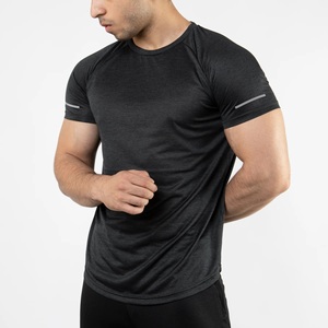 Camiseta de Punto Casual para Hombre, Cuello Redondo, Manga Corta, Corte Regular, Transpirable, de Secado Rápido, 100% Algodón, Color Negro - Product Image 4