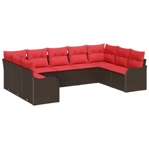 Ensemble de canapés de jardin en polyrotin 6 places, résistant aux intempéries, mobilier d'extérieur au design contemporain - Product Image 2