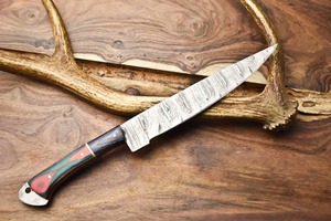 Cuchillo de Chef BUNKA de Acero de Damasco Hecho a Mano de 13 Pulgadas de BA ENTERPRISES, Cuchillo Personalizado para Regalo - Product Image 3