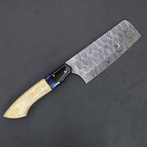 New Design High Quality Chef Knife Steel Kitchen Knives Etched Blade <b>Wood</b> Handle <b>Slicing</b> Kitchen Knives - Product Image 4