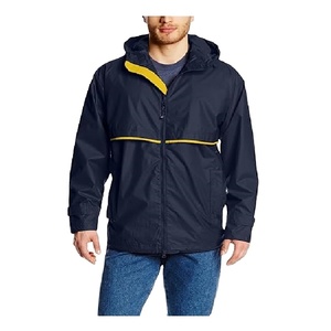 High Quality Men's Casual Hooded Stand <b>Jacket</b> Solid Color Winter Season Waterproof Polyester/Cotton Fabric Bangladesh Factory - Product Image 1