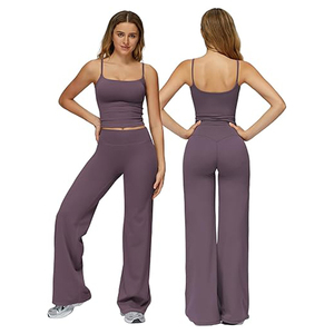 Conjunto Deportivo de 10 Piezas sin Costuras para Mujer, Sujetador Deportivo, Leggings de Cintura Media, Ropa Deportiva para Yoga, Tela Inteligente con Elasticidad Activa y Antiarrugas - Product Image 1