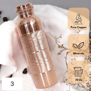 Bouteille d'eau artisanale vintage en cuivre pur, grande capacité, anti-fuite, pour boire directement, cadeau d'affaires - Product Image 6
