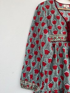 Femmes filles imprimé pur coton Maxi robe indien bloc imprimé décontracté été soirée à la mode en gros longue Midi en vrac - Product Image 4