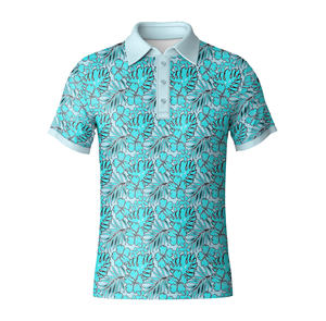 Polo de Golf Ligero Personalizado para Hombre, Transpirable, de Secado Rápido, con Estampado Floral Tropical, Manga Corta, Deportivo - Product Image 5