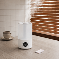 Humidificateur de bureau grande capacité 4L, humidificateur à brume froide 300ml/h, humidificateur silencieux pour la pièce avec télécommande pour le bureau et la maison