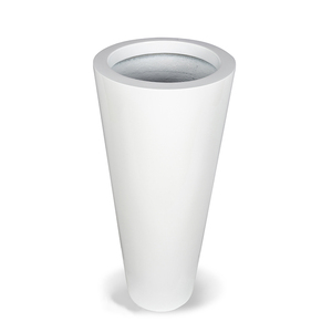 AURORA POTS Ensemble de pots à fleurs minimalistes en fibre de verre blancs avec trou de drainage, écologiques et légers pour une utilisation intérieure/extérieure à la maison - Product Image 2