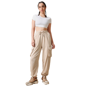 Pantalones deportivos holgados de estilo urbano, joggers personalizados unisex para mujer, tallas grandes, pantalones de algodón con bolsillos tipo cargo. - Product Image 1