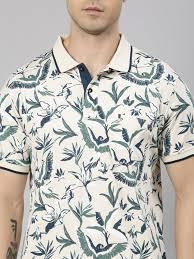 Chemise à manches courtes classique à motif floral, coupe ajustée, pour un usage quotidien, couleur unie, tissu jersey respirant en coton et polyester de qualité supérieure, toucher doux - Product Image 1