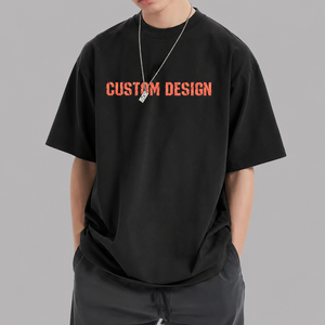Nouveaux T-shirts unisexe en coton épais, design personnalisé, vente en gros, logo personnalisé, T-shirts surdimensionnés avec logo personnalisé - Product Image 4