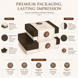 Caja de Papel Plegable Reciclada de Lujo para Alimentos |   Caja de Cartón para Empaque de Regalos y Dulces de Chocolate con Logotipo Personalizado, para Empacar Alimentos Premium - Product Image 6