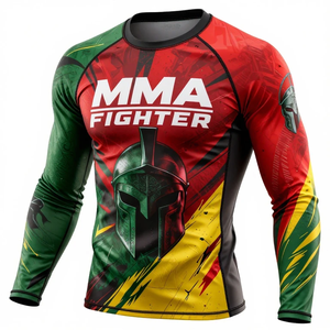 Camiseta de Compresión MMA con Logotipo Personalizado de Primera Calidad, Diseño Sublimado para Jiu Jitsu, Ropa Deportiva para Exteriores - Product Image 1
