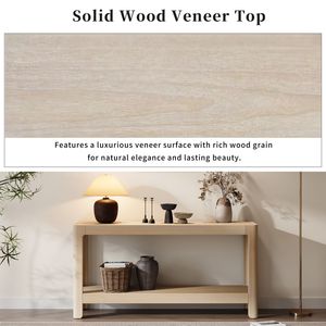 Mirod Elegante Tavolo Console Minimalista Moderno Stile Fattoria in Legno Impiallacciato Premium con Angoli Arrotondati - Product Image 2