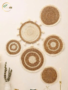 Tapiz de Yute Natural Hecho a Mano para Decoración Boho del Hogar y la Sala de Estar - Product Image 2