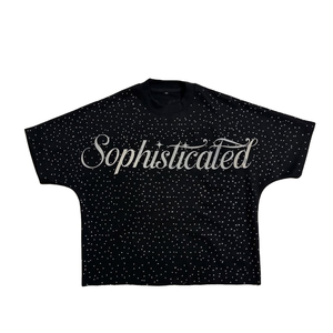 Camisetas transpirables con pedrería para hombre, precio al por mayor, ropa de calle, camisetas con pedrería estampadas a la moda, diseño de logotipo personalizado - Product Image 1
