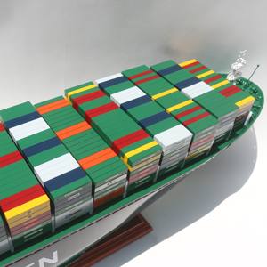 E.VER.GREEN - Buque Portacontenedores - Maqueta de Barco de Madera Hecha a Mano para Exhibición, Colección o Regalo de Recuerdo - Product Image 6