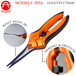 Tijeras industriales para jardinería Hoja de acero inoxidable Árbol curvo Bypass Flor Tijera de jardín con borde dentado - Product Image 3