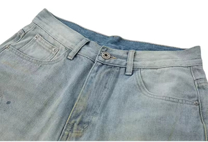 2026 Fabricant Personnalisé Jorts Baggy pour Hommes 100% Coton Denim Lourd Fermeture Éclair Bouton Coupe Ample Couleurs Foncées et Claires Été - Product Image 3