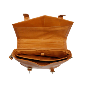 Unisex 100% Genuine Leather Messenger Bag Classic Style Buckle Closure Adjustable Strap Work <b>Briefcase</b> Tan Color Wholesale - Product Image 4