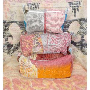 High Demanded Custom Cotton kantha Quilted Handmade 3 Pouch Sets Women Makeup Cosmetic Bag Gift For women - Product Image 1