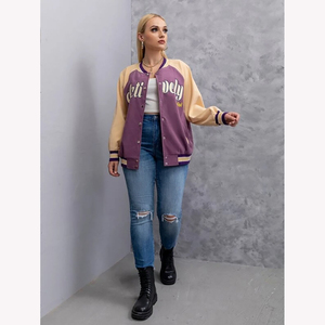 2026 Autumn Winter Men's Student Long-Sleeved Baseball Uniform <b>Jackets</b> Canvas Outer Wear with Embroidered Letters Stand Collar - Product Image 6