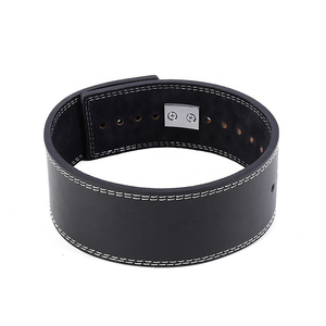 Cinturón de Cuero para Levantamiento de Pesas, Ajustable, con Cierre de Hebilla, Unisex, para Entrenamiento de Fuerza y Fitness, Negro y Marrón - Product Image 5