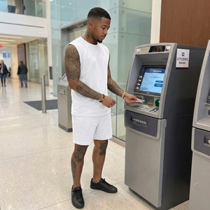 2026 Premium Quality Men Matching Oversized Set <b>Plain</b> <b>White</b> Sleeveless <b>Tee</b> And Shorts Casual Gym Sportswear Tracksuit - Product Image 4