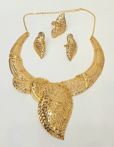 Colección Exclusiva de Dubái, Conjuntos de Joyería de Moda Clásica de Latón Chapado en Oro de 24 Quilates para Compromiso, Aniversario y Boda - Product Image 2