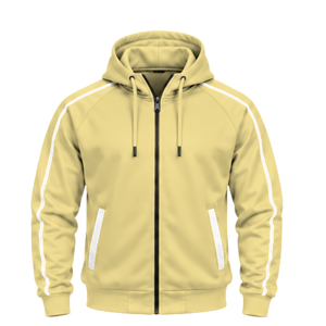 Ensemble de survêtement personnalisé pour homme : veste de sport à capuche entièrement zippée et pantalon de jogging assorti – Tenue de sport deux pièces pour la gym et le fitness - Product Image 3