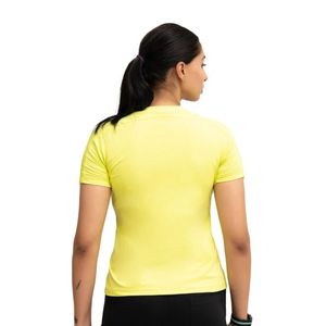 Camiseta amarilla de manga corta con cuello en V para mujer, camiseta básica informal ajustada, camiseta elástica para el día a día, ropa de moda para mujer, camiseta sencilla de verano - Product Image 6