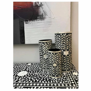 FAIZA CRAFT Vase de table moderne en os incrusté fait main, pot de sol pour la maison, le jardin, les mariages et les anniversaires - Product Image 4