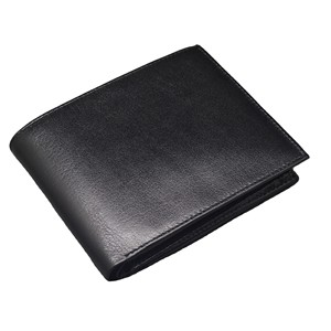 Portefeuille en cuir véritable Coronet International, porte-cartes multiples, fermeture pliante, style minimaliste unisexe, noir - Product Image 5