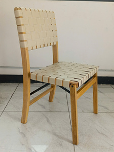 Nuevo Modelo de Silla Plegable de Madera Maciza Tejida a Mano, Silla de Comedor Estable, Taburetes Modernos de Lujo para Apartamento, Cocina, Sala de Estar, Hotel - Product Image 1