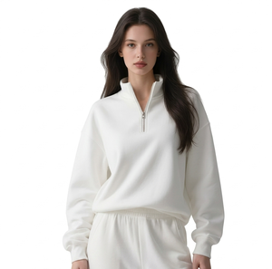 Sweat-shirt à capuche personnalisé avec impression en relief 280 g/m², coupe décontractée, pour femme, vente en gros, en polyester, pour fille - Product Image 1