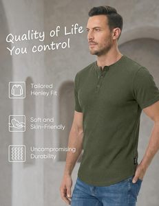 T-shirt basique pour homme en jersey de coton premium, manches courtes, col rond, coupe classique, vêtements décontractés, fournisseur OEM ODM - Product Image 5