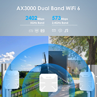Offre Spéciale WN573HP3 Wavlink AX3000 Point d'accès WiFi6 sans fil extérieur IP67 Routeur Répéteur POE 4 Antennes Couverture 500-1000m²