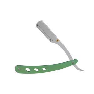 Straight <b>Edge</b> Folding Razor Stainless Steel Blade <b>Plastic</b> Handle Barber Shop Use Single Blade Shaving Tool - Product Image 6
