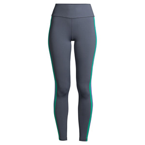 New Arrival Solid Mid Waist Yoga Pants for Ladies in 100% Spandex Polyester Panel Work Gym Fitness Wear - Product Image 1