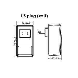 อะแดปเตอร์จ่ายไฟสลับ AC DC แบบติดผนัง2.4A US 12W 5V - Product Image 2
