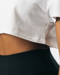 Ofertas Calientes Nueva Moda Camiseta Corta para Mujer Personaliza Tu Diseño Alta Calidad 100% Algodón Transpirable con Logotipo Sólido - Product Image 4