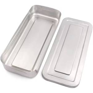 Ensemble de contenants rectangulaires pour instruments chirurgicaux en acier inoxydable Morje, certifié CE Classe I, pour l'organisation d'objets de petite taille - Product Image 4