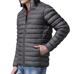 Men's Long Sleeve Puffer <b>Jacket</b> Stand Collar <b>Winter</b> New Arrival Custom Logo Color Printed Thin Hooded Clothing 2026 - Product Image 2