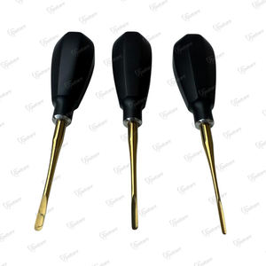 Último Set Premium de Cuidado Radicular Dental, Elevador de Raíces de 3 Piezas (2, 3, 4 mm) con Recubrimiento Dorado, Implantes Manuales Quirúrgicos Clase I CE - Product Image 2