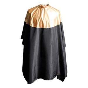 Capa Profesional para Salón de Belleza, Ecológica, de Poliéster, Resistente a Productos Químicos, para Corte de Cabello y Champú, 54x62, Dorado y Negro, Tactus Industries - Product Image 1