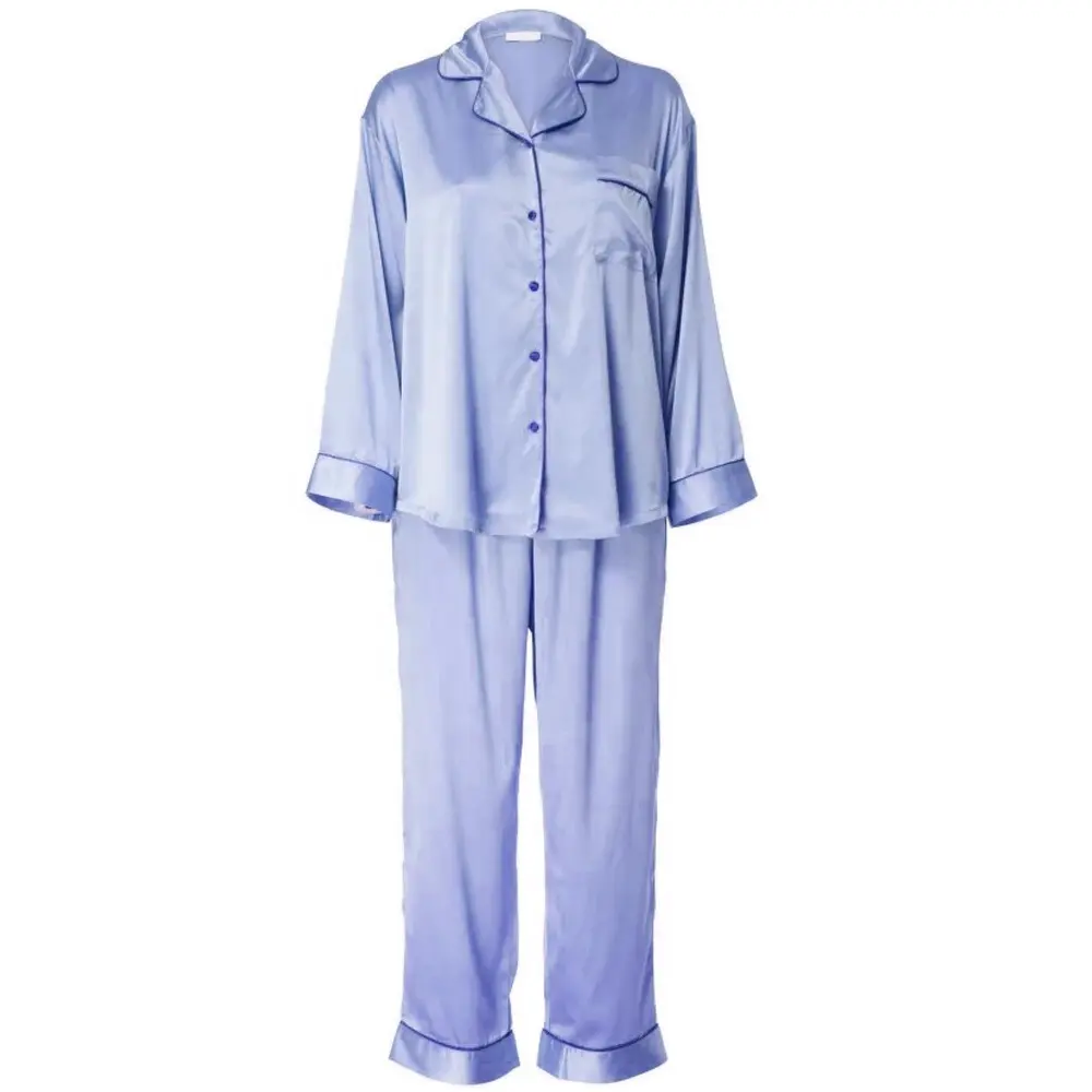 Custom Pyjamas Satin Loungewear Women Pajamas Spring Night Clothes Women Suit Long sleeve Pijamas Women