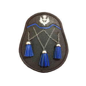 Sporran Escocés de Alta Calidad en Cuero Genuino, Personalizable con Accesorios de Piel, Marca ZIWA - Product Image 1