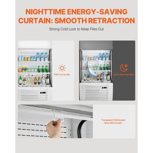 Dispositivo di raffreddamento a 2 livelli per Merchandiser all'aperto con cortina d'aria 12,7cu. ft per refrigeratori e dispositivi di raffreddamento della categoria di prodotto - Product Image 4