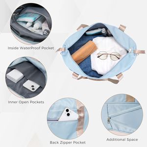Il Set per bagagli espandibile in 5 pezzi blu chiaro include valigie da 16 \ "20 \" 24 \ "28 \" ruote Spinner di 360 gradi regolabili telescopiche - Product Image 6