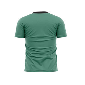 Camiseta Deportiva de Manga Corta para Hombre, Cuello Redondo, Diseño Geométrico en Morado, Negro y Blanco, Corte Regular, Secado Rápido, Tejido de Poliéster - Product Image 4